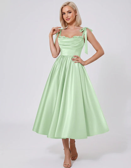 Satin Spaghetti Strap Cowl Neck A-Line Midi Dress with 3D Flowers for Prom, Party, Cocktail, Evening & Wedding Guest Events, | SKU: CM-641758203947516-SAGE-L,CM-641758203947516-SAGE-M,CM-641758203947516-SAGE-S,CM-641758203947516-SAGE-XL,CM-641758203947516-SAGE-XS
