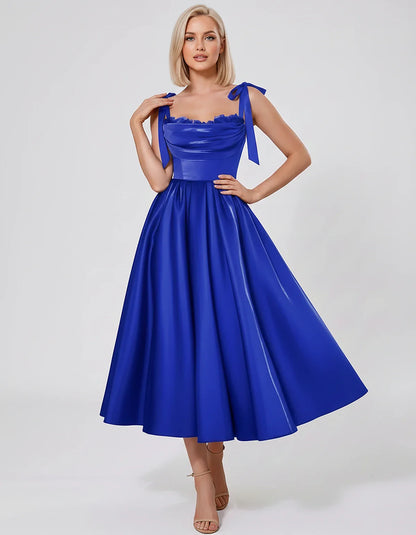 Satin Spaghetti Strap Cowl Neck A-Line Midi Dress with 3D Flowers for Prom, Party, Cocktail, Evening & Wedding Guest Events, | SKU: CM-641758203947516-ROYALBLUE-L,CM-641758203947516-ROYALBLUE-M,CM-641758203947516-ROYALBLUE-S,CM-641758203947516-ROYALBLUE-XL,CM-641758203947516-ROYALBLUE-XS