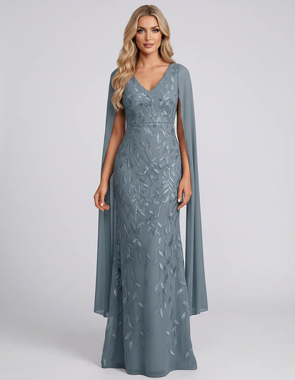 Tulle Flutter Sleeve V-Neck Fitted Maxi Dress with Sequin Lace Appliqués for Party, Cocktail, Evening, Wedding Guest & Summer | SKU: VMD-582741963851724-DUSTYBLUE-L,VMD-582741963851724-DUSTYBLUE-M,VMD-582741963851724-DUSTYBLUE-S,VMD-582741963851724-DUSTYBLUE-XL,VMD-582741963851724-DUSTYBLUE-XS