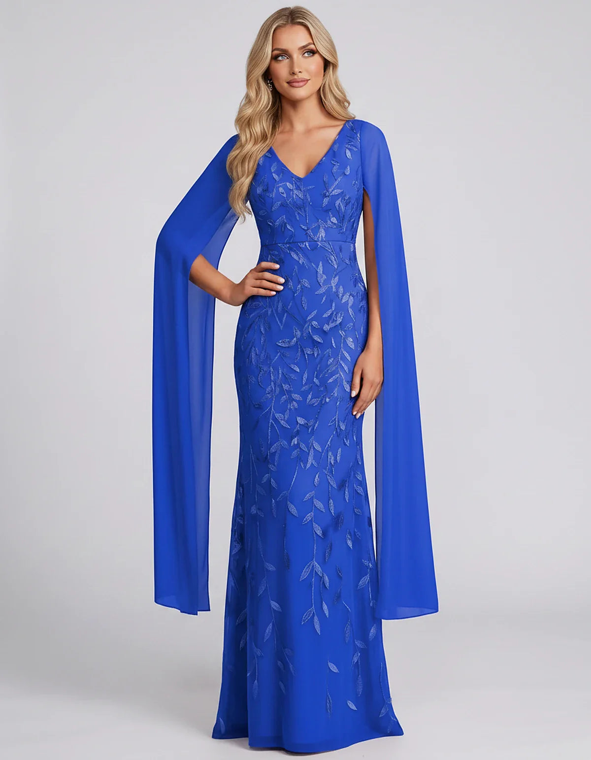 Tulle Flutter Sleeve V-Neck Fitted Maxi Dress with Sequin Lace Appliqués for Party, Cocktail, Evening, Wedding Guest & Summer | SKU: VMD-582741963851724-BLACK-L,VMD-582741963851724-BLACK-M,VMD-582741963851724-BLACK-S,VMD-582741963851724-BLACK-XL,VMD-582741963851724-BLACK-XS