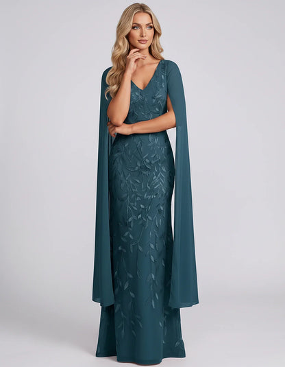 Tulle Flutter Sleeve V-Neck Fitted Maxi Dress with Sequin Lace Appliqués for Party, Cocktail, Evening, Wedding Guest & Summer | SKU: VMD-582741963851724-TEAL-L,VMD-582741963851724-TEAL-M,VMD-582741963851724-TEAL-S,VMD-582741963851724-TEAL-XL,VMD-582741963851724-TEAL-XS