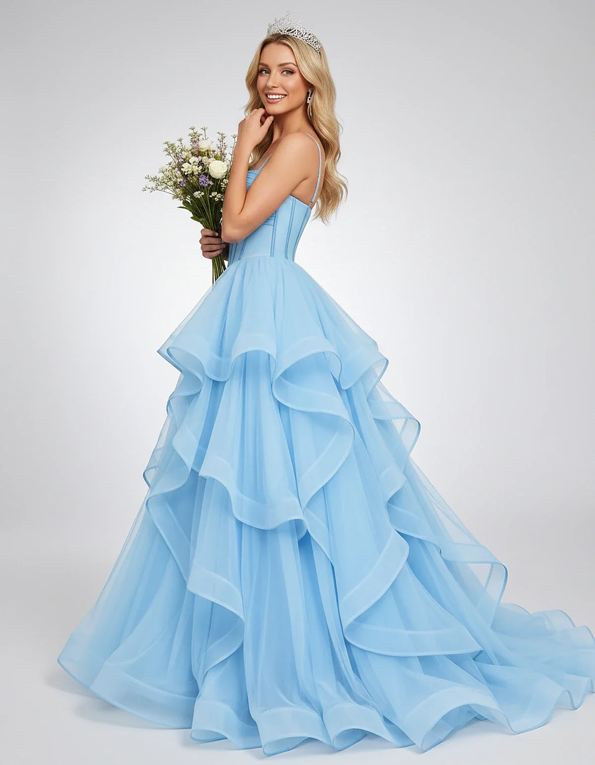 Organza Spaghetti Strap Sweetheart A-Line Ball Gown Maxi Dress for Party, Cocktail, Evening, Wedding Guest & Summer Events, s | SKU: VMD-583920174628315-LIGHTBLUE-L,VMD-583920174628315-LIGHTBLUE-M,VMD-583920174628315-LIGHTBLUE-S,VMD-583920174628315-LIGHTBLUE-XL,VMD-583920174628315-LIGHTBLUE-XS