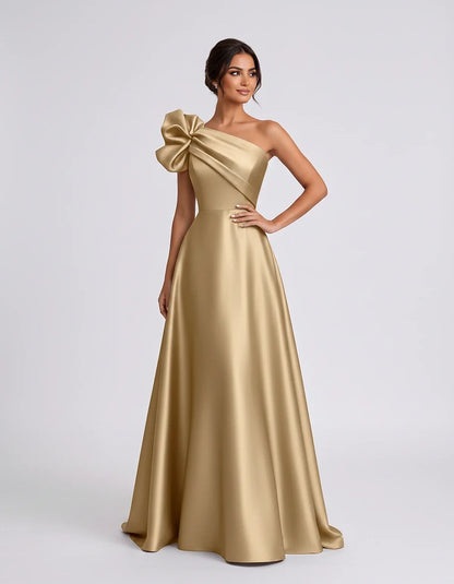 Satin Sleeveless One-Shoulder A-Line Maxi Dress for Party, Cocktail, Evening, Wedding Guest, Summer Formal Events, front view | SKU: VMD-583920174628451-CHAMPAGNE-L,VMD-583920174628451-CHAMPAGNE-M,VMD-583920174628451-CHAMPAGNE-S,VMD-583920174628451-CHAMPAGNE-XL,VMD-583920174628451-CHAMPAGNE-XS
