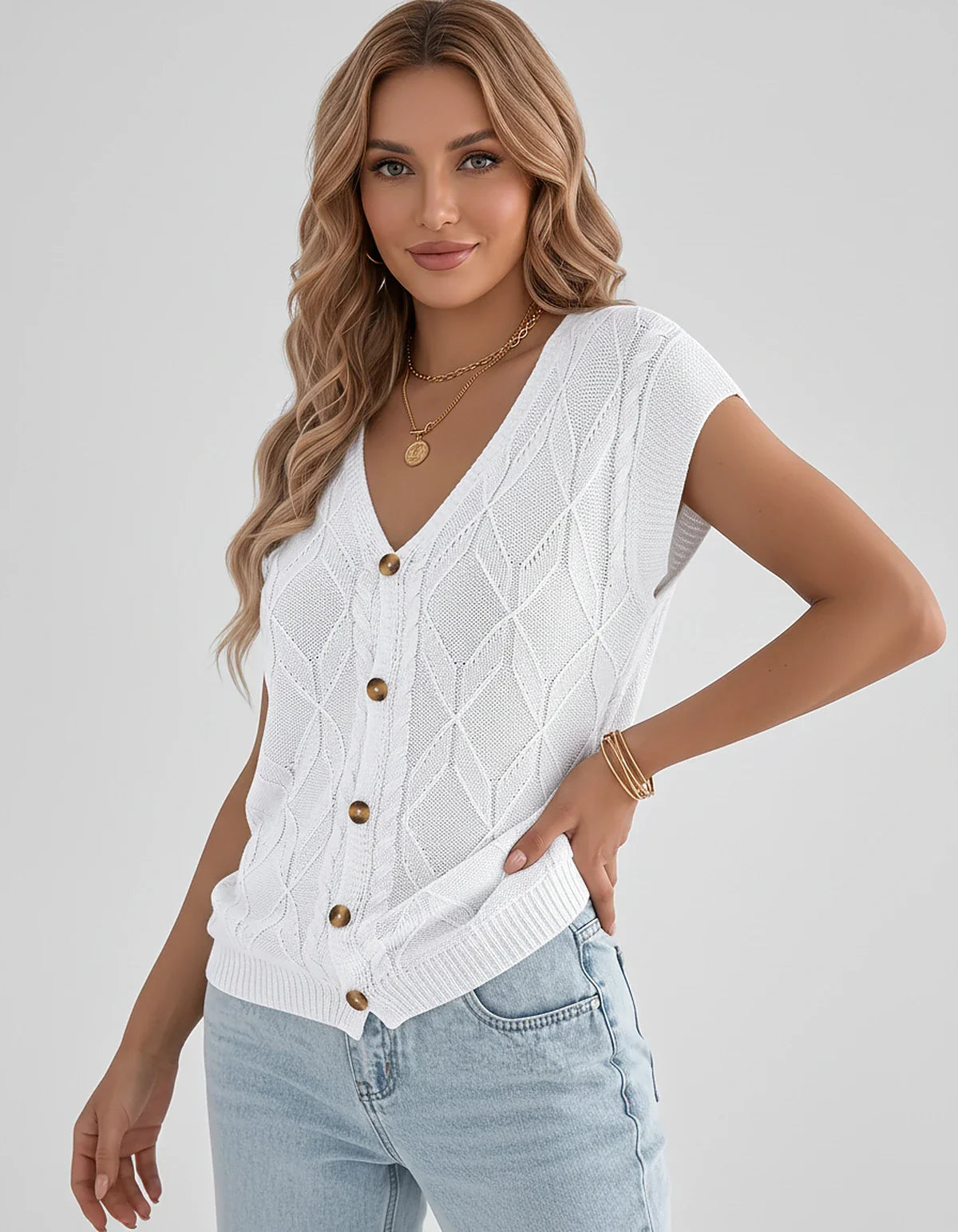 White,beige,brown,gray,black,orange,red,pink Linen Cardigan, front view | Ramblion | SKU: VC-482731564-GRAY-L,VC-482731564-GRAY-M,VC-482731564-GRAY-S,VC-482731564-GRAY-XL,VC-482731564-GRAY-XS