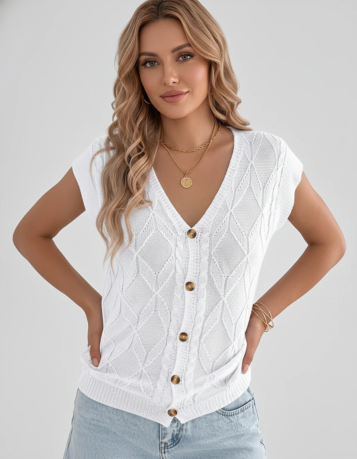 White,beige,brown,gray,black,orange,red,pink Linen Cardigan, front view | Ramblion | SKU: VC-482731564-GRAY-L,VC-482731564-GRAY-M,VC-482731564-GRAY-S,VC-482731564-GRAY-XL,VC-482731564-GRAY-XS