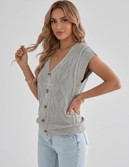 White,beige,brown,gray,black,orange,red,pink Linen Cardigan, side view | Ramblion | SKU: VC-482731564-GRAY-L,VC-482731564-GRAY-M,VC-482731564-GRAY-S,VC-482731564-GRAY-XL,VC-482731564-GRAY-XS