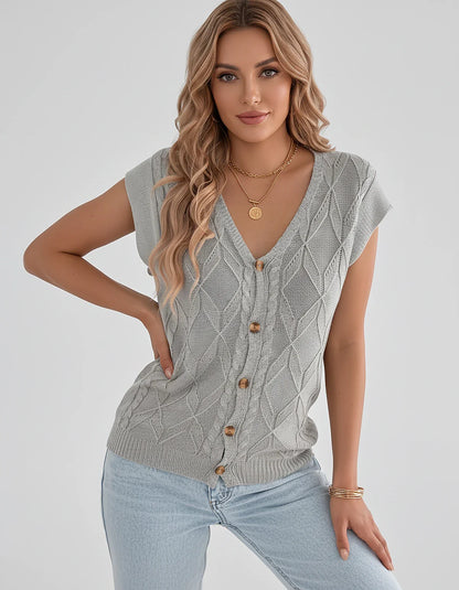 White,beige,brown,gray,black,orange,red,pink Linen Cardigan, front view | Ramblion | SKU: VC-482731564-GRAY-L,VC-482731564-GRAY-M,VC-482731564-GRAY-S,VC-482731564-GRAY-XL,VC-482731564-GRAY-XS