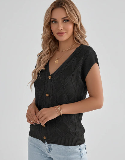 White,beige,brown,gray,black,orange,red,pink Linen Cardigan, front view | Ramblion | SKU: VC-482731564-BLACK-L,VC-482731564-BLACK-M,VC-482731564-BLACK-S,VC-482731564-BLACK-XL,VC-482731564-BLACK-XS
