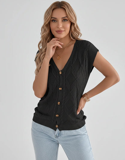 White,beige,brown,gray,black,orange,red,pink Linen Cardigan, front view | Ramblion | SKU: VC-482731564-BLACK-L,VC-482731564-BLACK-M,VC-482731564-BLACK-S,VC-482731564-BLACK-XL,VC-482731564-BLACK-XS