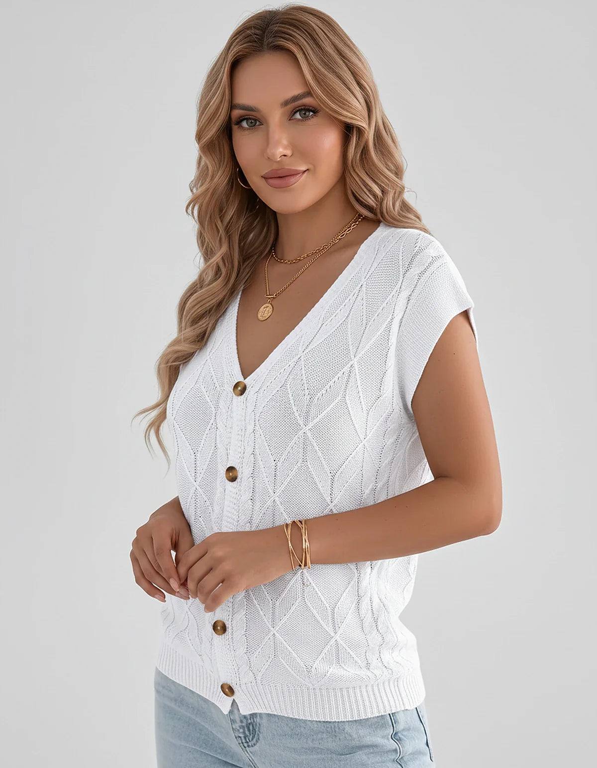 White,beige,brown,gray,black,orange,red,pink Linen Cardigan, front view | Ramblion | SKU: VC-482731564-GRAY-L,VC-482731564-GRAY-M,VC-482731564-GRAY-S,VC-482731564-GRAY-XL,VC-482731564-GRAY-XS