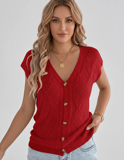 White,beige,brown,gray,black,orange,red,pink Linen Cardigan, front view | Ramblion