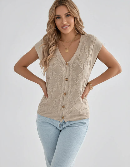 White,beige,brown,gray,black,orange,red,pink Linen Cardigan, front view | Ramblion | SKU: VC-482731564-BEIGE-L,VC-482731564-BEIGE-M,VC-482731564-BEIGE-S,VC-482731564-BEIGE-XL,VC-482731564-BEIGE-XS