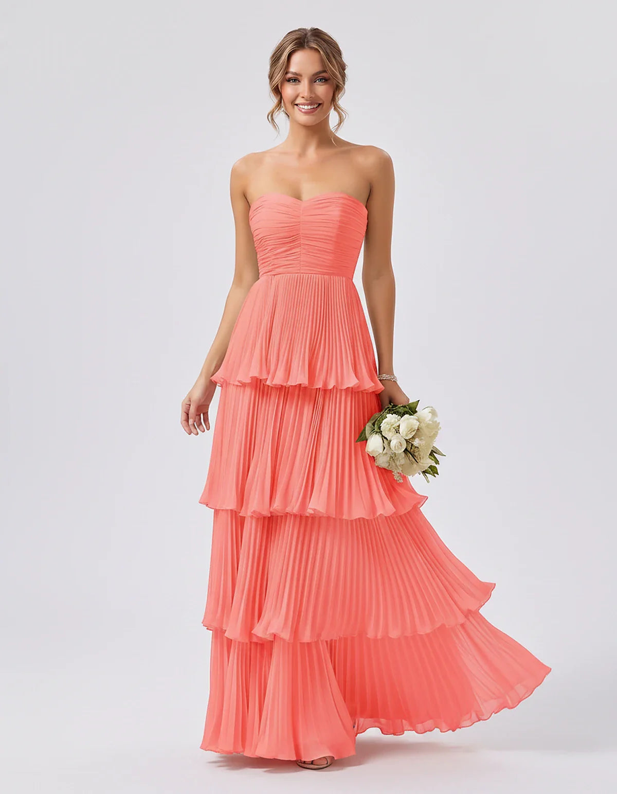 Light Blue,pink,black,burgundy,orange,coral,white,blue,green,sage,red,fuchsia,yellow,beige,silver,purple Satin Mermaid V-Neck | SKU: VM-483920174615208-CORAL-L,VM-483920174615208-CORAL-M,VM-483920174615208-CORAL-S,VM-483920174615208-CORAL-XL,VM-483920174615208-CORAL-XS