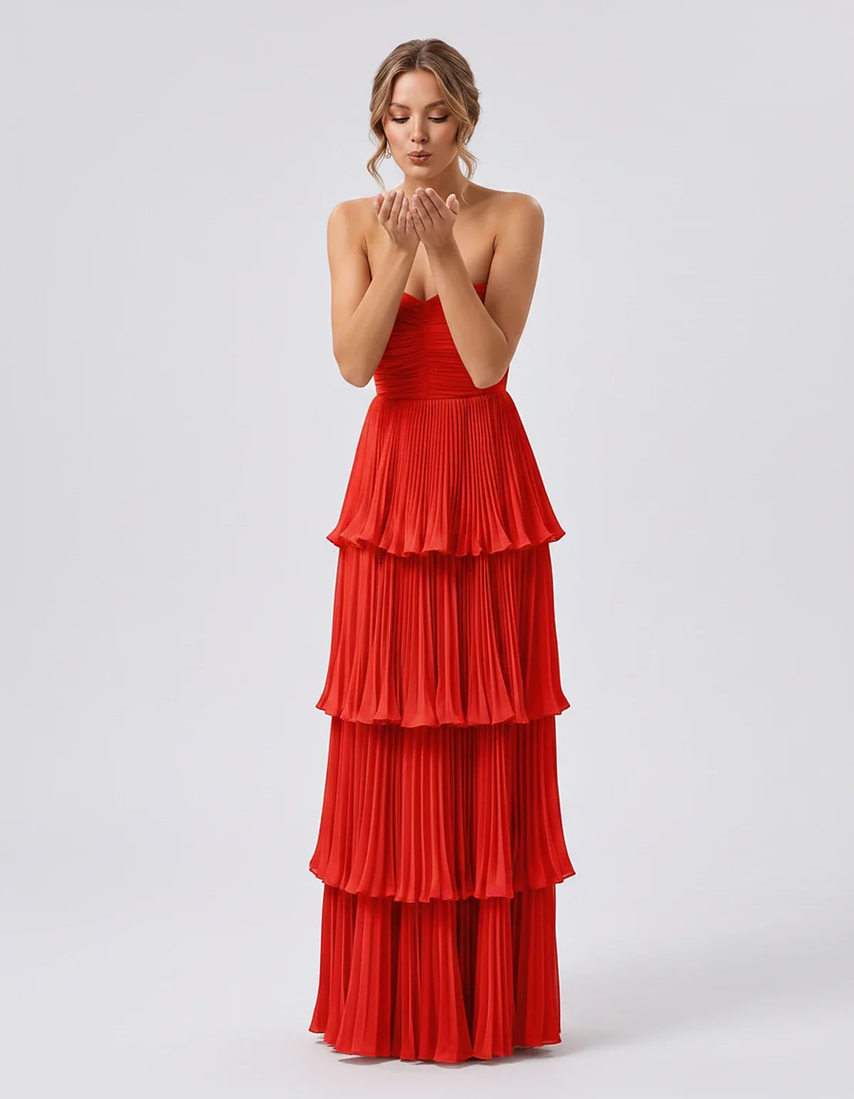 Light Blue,pink,black,burgundy,orange,coral,white,blue,green,sage,red,fuchsia,yellow,beige,silver,purple Satin Mermaid V-Neck | SKU: VM-483920174615208-RED-L,VM-483920174615208-RED-M,VM-483920174615208-RED-S,VM-483920174615208-RED-XL,VM-483920174615208-RED-XS