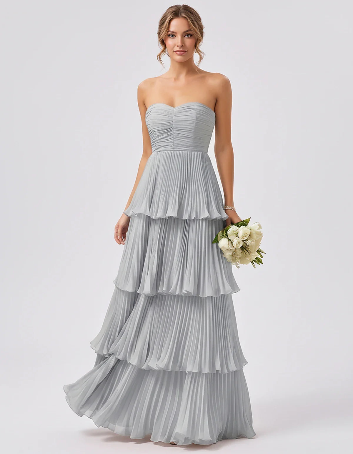 Light Blue,pink,black,burgundy,orange,coral,white,blue,green,sage,red,fuchsia,yellow,beige,silver,purple Satin Mermaid V-Neck | SKU: VM-483920174615208-SILVER-L,VM-483920174615208-SILVER-M,VM-483920174615208-SILVER-S,VM-483920174615208-SILVER-XL,VM-483920174615208-SILVER-XS