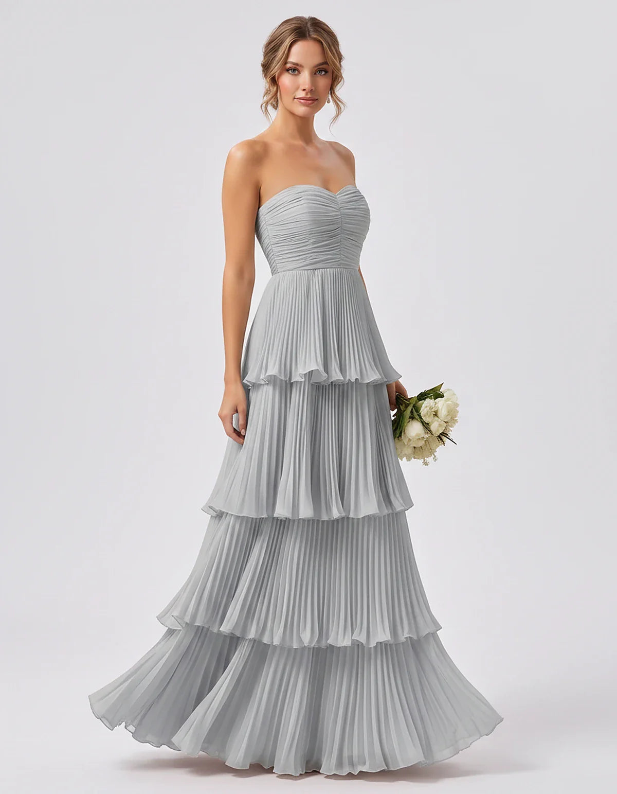 Light Blue,pink,black,burgundy,orange,coral,white,blue,green,sage,red,fuchsia,yellow,beige,silver,purple Satin Mermaid V-Neck | SKU: VM-483920174615208-SILVER-L,VM-483920174615208-SILVER-M,VM-483920174615208-SILVER-S,VM-483920174615208-SILVER-XL,VM-483920174615208-SILVER-XS