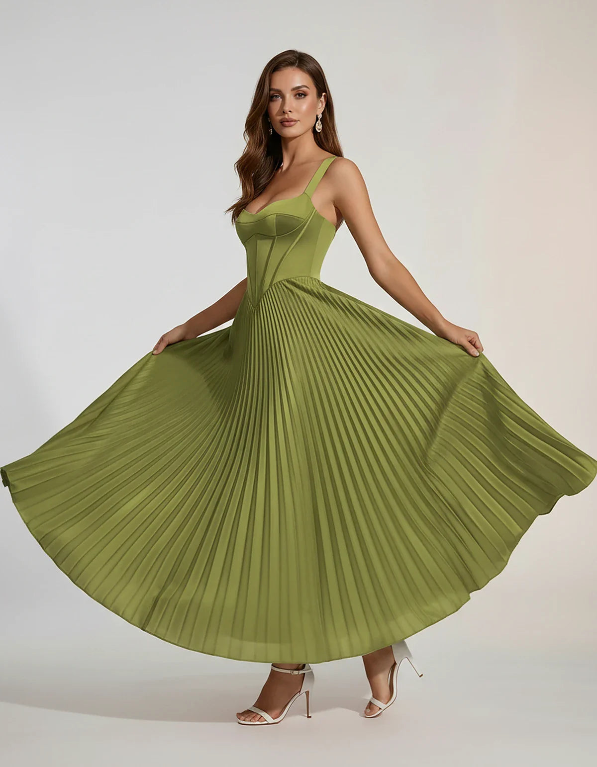Blush,lavender,beige,sage,red,fuchsia,blue,dusty Blue,navy,black,orange,olive,burgundy,pink,light Blue,green,plum,white,brown | SKU: VD-583920174618452-OLIVE-L,VD-583920174618452-OLIVE-M,VD-583920174618452-OLIVE-S,VD-583920174618452-OLIVE-XL,VD-583920174618452-OLIVE-XS