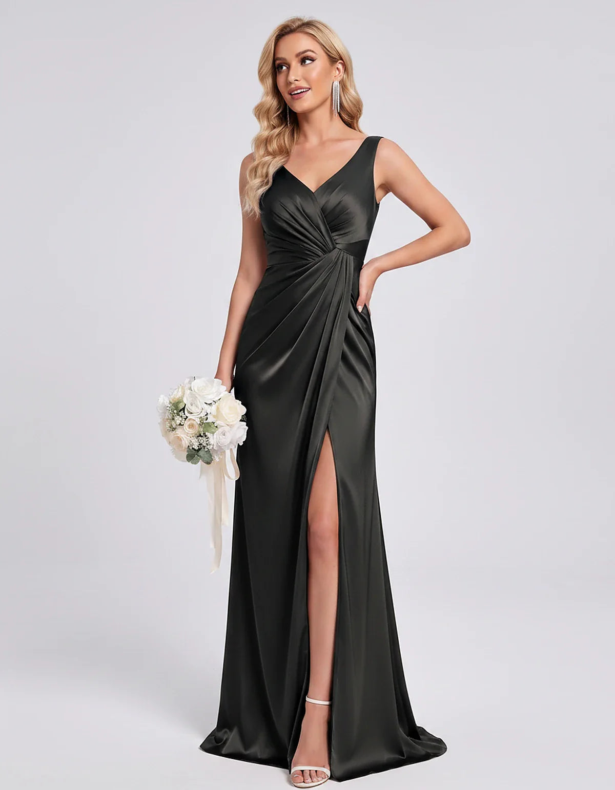 Orange,royal Blue,black,navy,turquoise,sage,dusty Rose,coral,green,dusty Blue,blush,burgundy,silver,tan,yellow,fuchsia Satin | SKU: VM-583920174628451-BLACK-L,VM-583920174628451-BLACK-M,VM-583920174628451-BLACK-S,VM-583920174628451-BLACK-XL,VM-583920174628451-BLACK-XS
