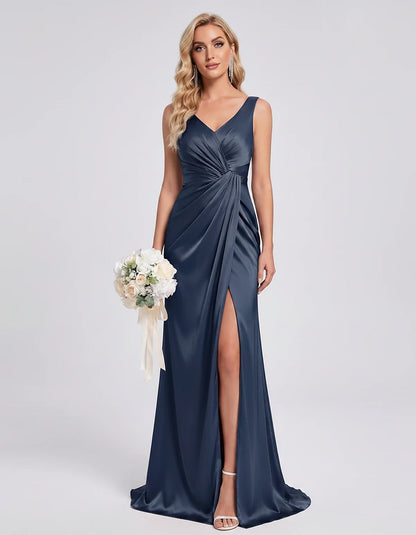 Orange,royal Blue,black,navy,turquoise,sage,dusty Rose,coral,green,dusty Blue,blush,burgundy,silver,tan,yellow,fuchsia Satin | SKU: VM-583920174628451-NAVY-L,VM-583920174628451-NAVY-M,VM-583920174628451-NAVY-S,VM-583920174628451-NAVY-XL,VM-583920174628451-NAVY-XS