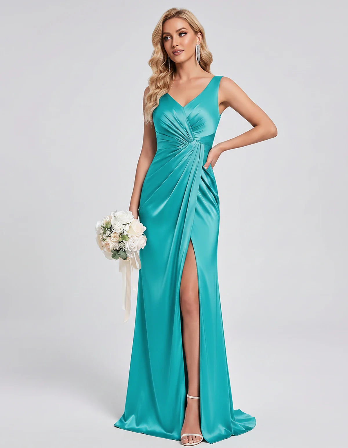 Orange,royal Blue,black,navy,turquoise,sage,dusty Rose,coral,green,dusty Blue,blush,burgundy,silver,tan,yellow,fuchsia Satin | SKU: VM-583920174628451-TURQUOISE-L,VM-583920174628451-TURQUOISE-M,VM-583920174628451-TURQUOISE-S,VM-583920174628451-TURQUOISE-XL,VM-583920174628451-TURQUOISE-XS