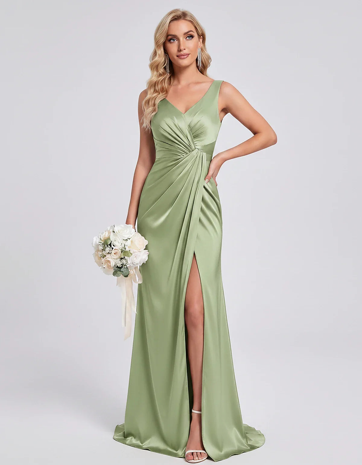 Orange,royal Blue,black,navy,turquoise,sage,dusty Rose,coral,green,dusty Blue,blush,burgundy,silver,tan,yellow,fuchsia Satin | SKU: VM-583920174628451-SAGE-L,VM-583920174628451-SAGE-M,VM-583920174628451-SAGE-S,VM-583920174628451-SAGE-XL,VM-583920174628451-SAGE-XS