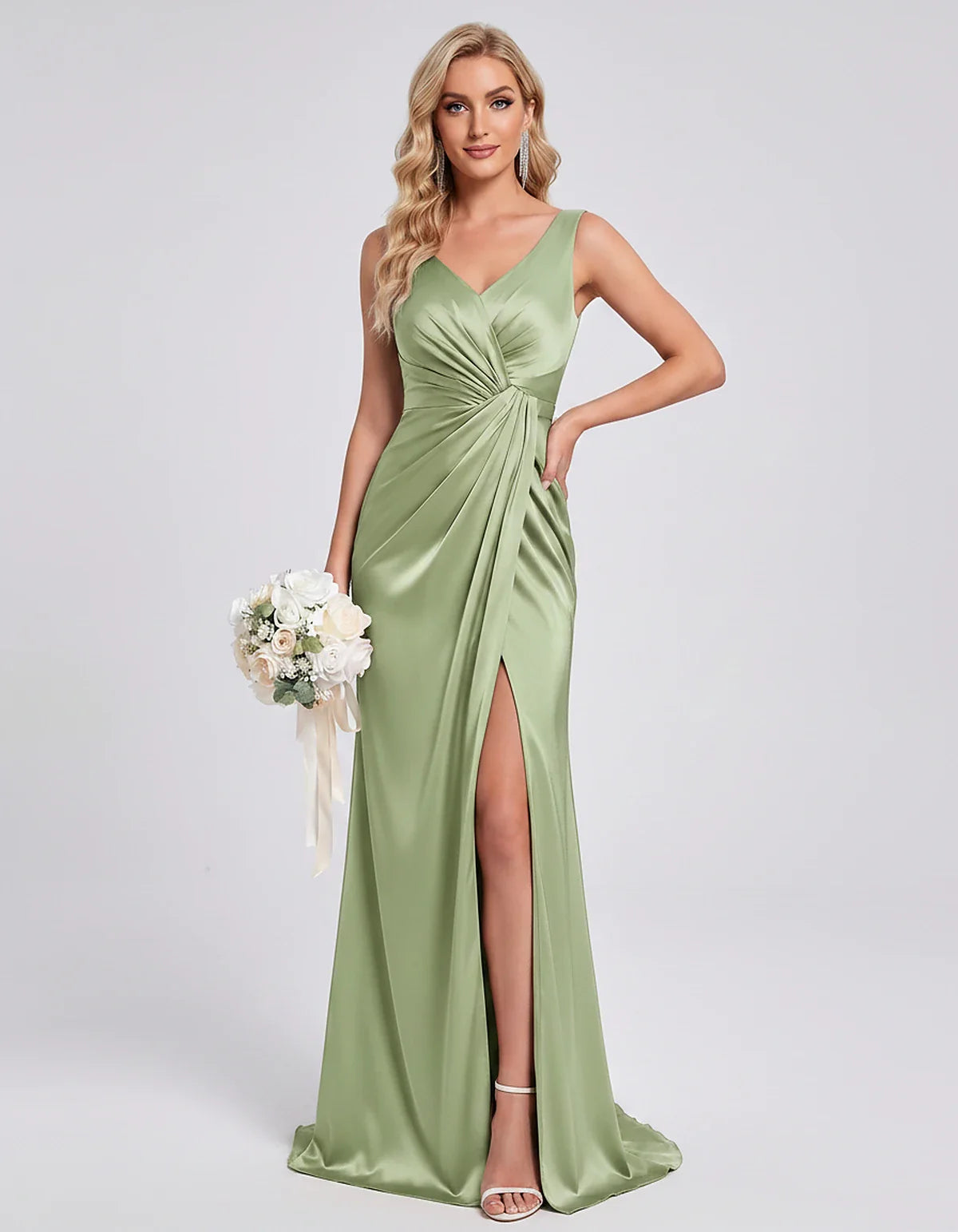 Orange,royal Blue,black,navy,turquoise,sage,dusty Rose,coral,green,dusty Blue,blush,burgundy,silver,tan,yellow,fuchsia Satin | SKU: VM-583920174628451-SAGE-L,VM-583920174628451-SAGE-M,VM-583920174628451-SAGE-S,VM-583920174628451-SAGE-XL,VM-583920174628451-SAGE-XS