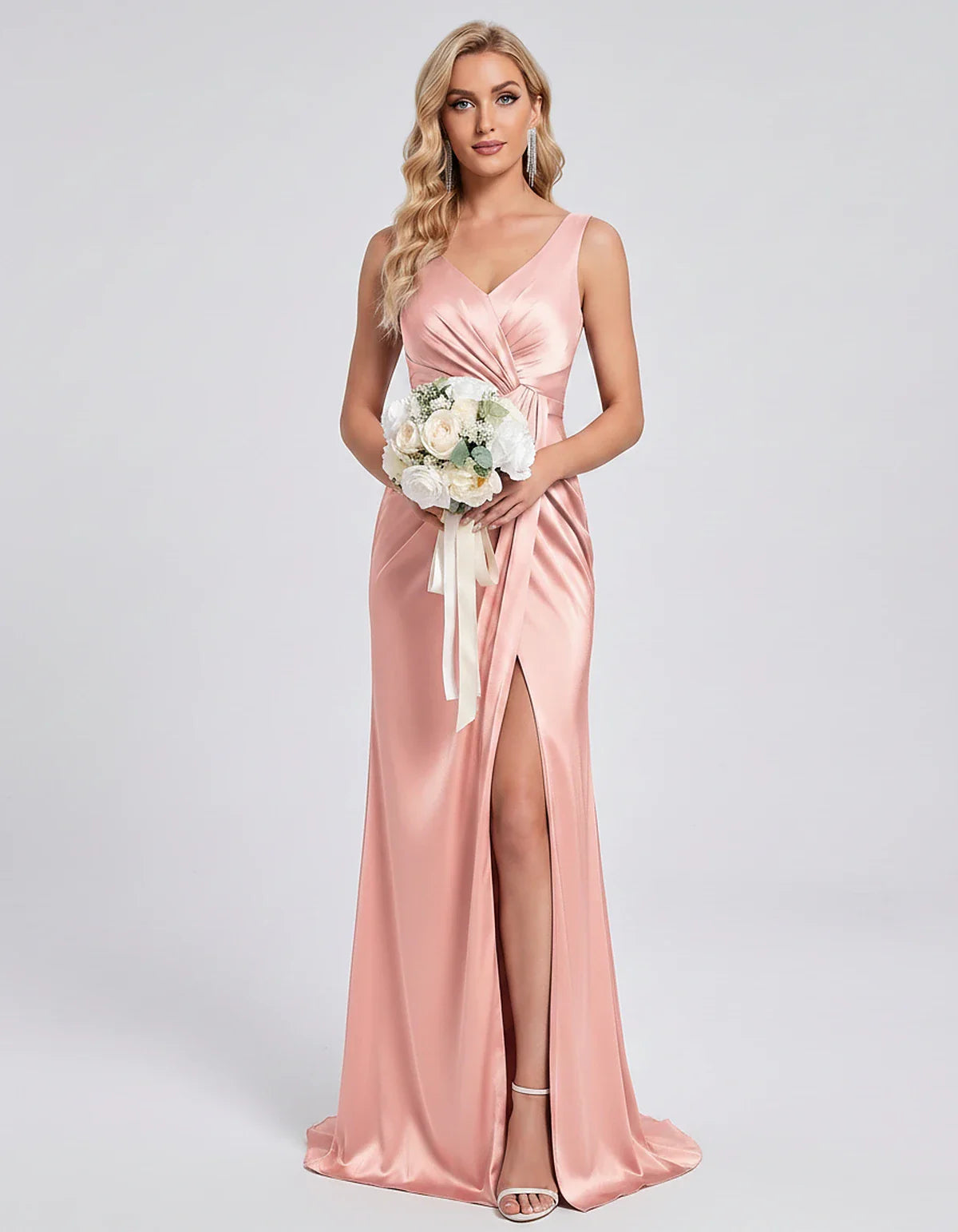 Orange,royal Blue,black,navy,turquoise,sage,dusty Rose,coral,green,dusty Blue,blush,burgundy,silver,tan,yellow,fuchsia Satin | SKU: VM-583920174628451-BLUSH-L,VM-583920174628451-BLUSH-M,VM-583920174628451-BLUSH-S,VM-583920174628451-BLUSH-XL,VM-583920174628451-BLUSH-XS