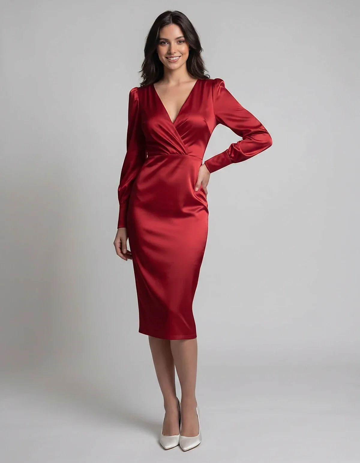 White,turquoise,black,burgundy Cotton Slip Round Neck Sleeveless Midi Dress | Prom, Cocktail Hour, Daily Wear & Brunch, front | SKU: VMD-483920174615382-BURGUNDY-L,VMD-483920174615382-BURGUNDY-M,VMD-483920174615382-BURGUNDY-S,VMD-483920174615382-BURGUNDY-XL,VMD-483920174615382-BURGUNDY-XS