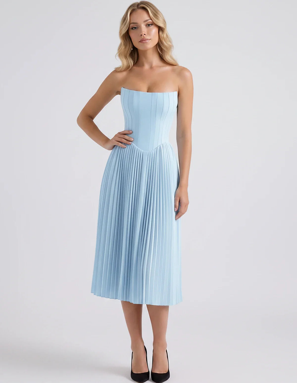 Plum,black,light Blue,blush,lavender,royal Blue,wine,navy,lilac,pink,red,white Satin Slip Strapless Midi Dress | Formal Event | SKU: VMD-482716395104827-LIGHTBLUE-L,VMD-482716395104827-LIGHTBLUE-M,VMD-482716395104827-LIGHTBLUE-S,VMD-482716395104827-LIGHTBLUE-XL,VMD-482716395104827-LIGHTBLUE-XS