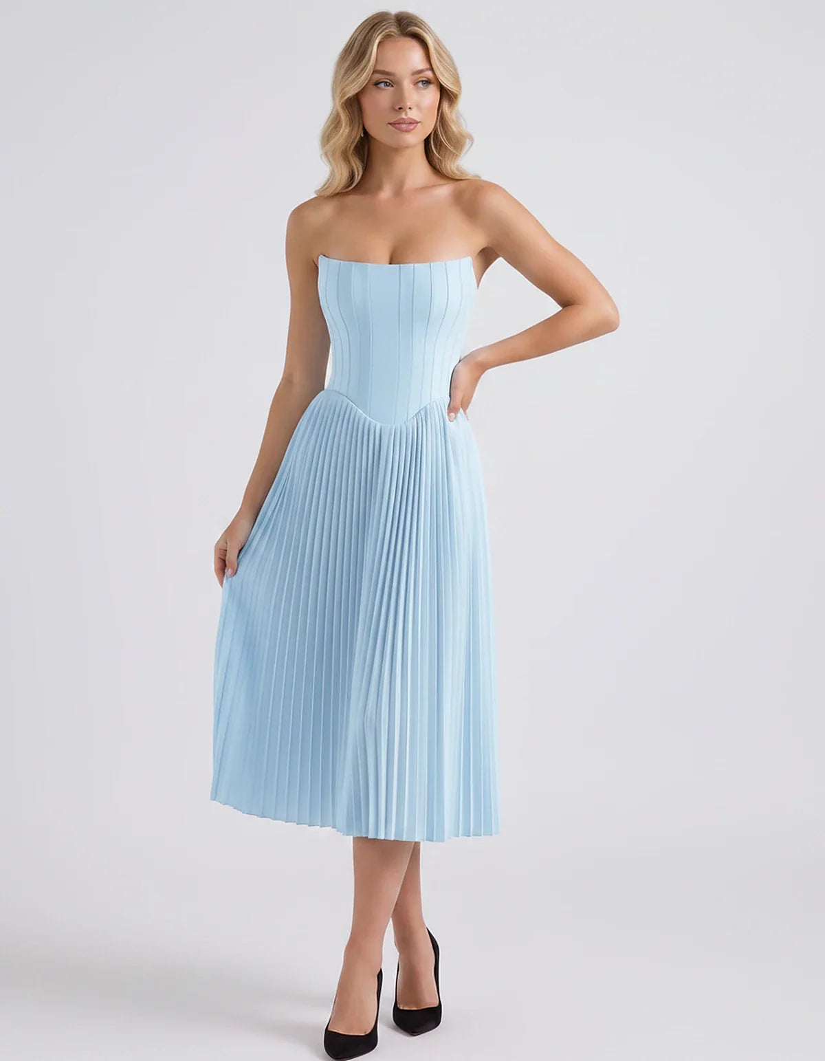 Plum,black,light Blue,blush,lavender,royal Blue,wine,navy,lilac,pink,red,white Satin Slip Strapless Midi Dress | Formal Event | SKU: VMD-482716395104827-LIGHTBLUE-L,VMD-482716395104827-LIGHTBLUE-M,VMD-482716395104827-LIGHTBLUE-S,VMD-482716395104827-LIGHTBLUE-XL,VMD-482716395104827-LIGHTBLUE-XS