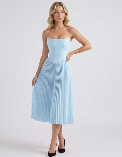 Plum,black,light Blue,blush,lavender,royal Blue,wine,navy,lilac,pink,red,white Satin Slip Strapless Midi Dress | Formal Event | SKU: VMD-482716395104827-LIGHTBLUE-L,VMD-482716395104827-LIGHTBLUE-M,VMD-482716395104827-LIGHTBLUE-S,VMD-482716395104827-LIGHTBLUE-XL,VMD-482716395104827-LIGHTBLUE-XS