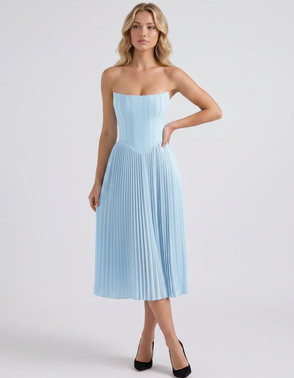 Plum,black,light Blue,blush,lavender,royal Blue,wine,navy,lilac,pink,red,white Satin Slip Strapless Midi Dress | Formal Event | SKU: VMD-482716395104827-LIGHTBLUE-L,VMD-482716395104827-LIGHTBLUE-M,VMD-482716395104827-LIGHTBLUE-S,VMD-482716395104827-LIGHTBLUE-XL,VMD-482716395104827-LIGHTBLUE-XS