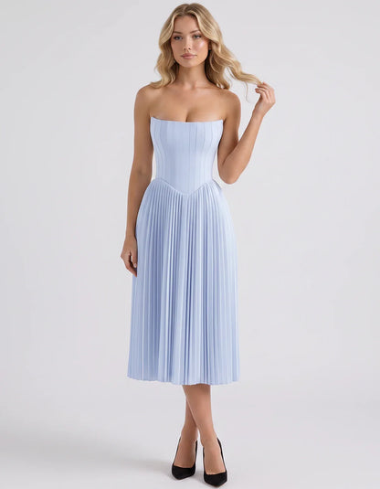 Plum,black,light Blue,blush,lavender,royal Blue,wine,navy,lilac,pink,red,white Satin Slip Strapless Midi Dress | Formal Event | SKU: VMD-482716395104827-LAVENDER-L,VMD-482716395104827-LAVENDER-M,VMD-482716395104827-LAVENDER-S,VMD-482716395104827-LAVENDER-XL,VMD-482716395104827-LAVENDER-XS