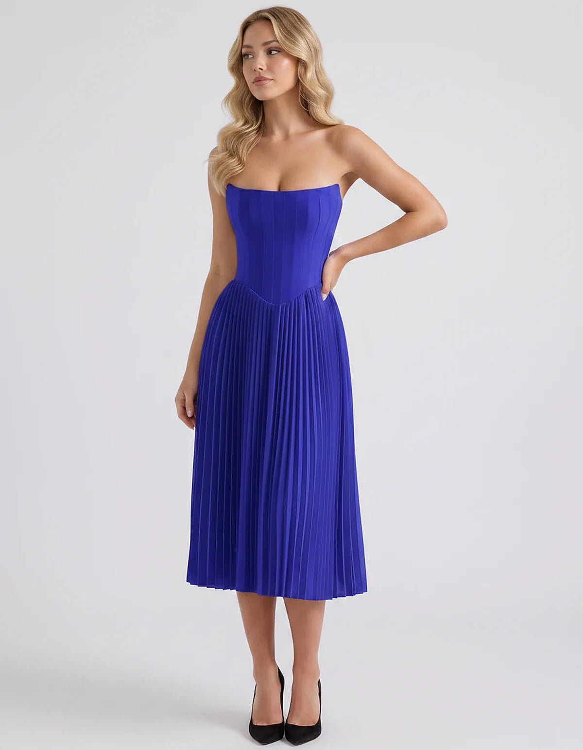 Plum,black,light Blue,blush,lavender,royal Blue,wine,navy,lilac,pink,red,white Satin Slip Strapless Midi Dress | Formal Event | SKU: VMD-482716395104827-ROYALBLUE-L,VMD-482716395104827-ROYALBLUE-M,VMD-482716395104827-ROYALBLUE-S,VMD-482716395104827-ROYALBLUE-XL,VMD-482716395104827-ROYALBLUE-XS