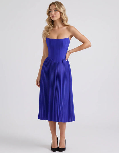 Plum,black,light Blue,blush,lavender,royal Blue,wine,navy,lilac,pink,red,white Satin Slip Strapless Midi Dress | Formal Event | SKU: VMD-482716395104827-ROYALBLUE-L,VMD-482716395104827-ROYALBLUE-M,VMD-482716395104827-ROYALBLUE-S,VMD-482716395104827-ROYALBLUE-XL,VMD-482716395104827-ROYALBLUE-XS