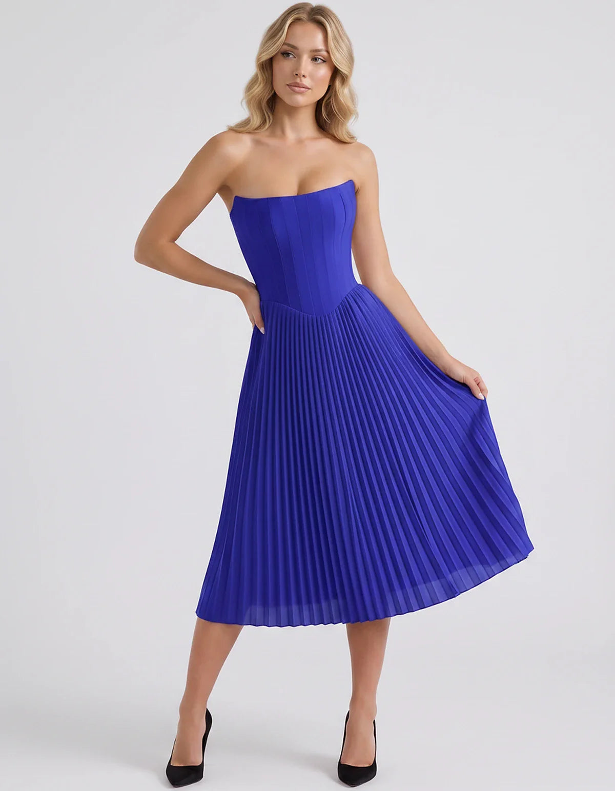 Plum,black,light Blue,blush,lavender,royal Blue,wine,navy,lilac,pink,red,white Satin Slip Strapless Midi Dress | Formal Event | SKU: VMD-482716395104827-ROYALBLUE-L,VMD-482716395104827-ROYALBLUE-M,VMD-482716395104827-ROYALBLUE-S,VMD-482716395104827-ROYALBLUE-XL,VMD-482716395104827-ROYALBLUE-XS