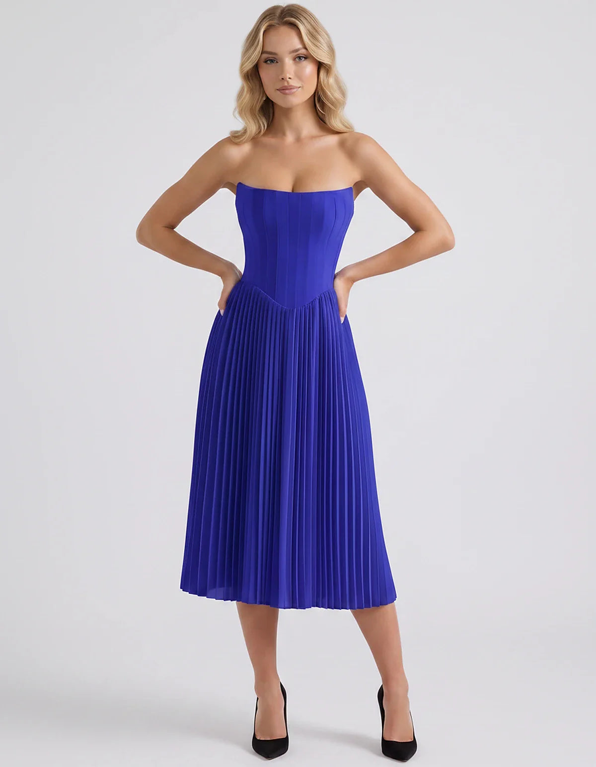 Plum,black,light Blue,blush,lavender,royal Blue,wine,navy,lilac,pink,red,white Satin Slip Strapless Midi Dress | Formal Event | SKU: VMD-482716395104827-ROYALBLUE-L,VMD-482716395104827-ROYALBLUE-M,VMD-482716395104827-ROYALBLUE-S,VMD-482716395104827-ROYALBLUE-XL,VMD-482716395104827-ROYALBLUE-XS