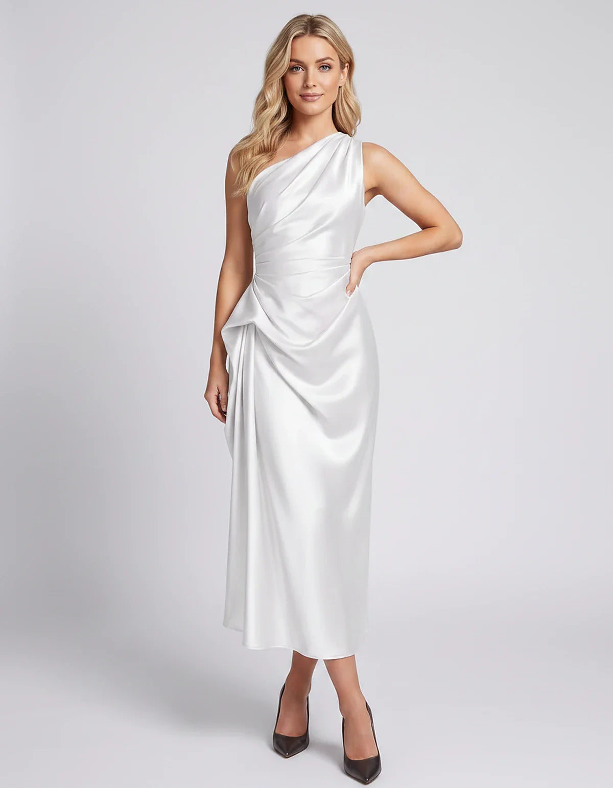 White,black,blue,red,navy,orange,brown,beige Satin Slip Round Neck Sleeveless Midi Dress | Black-Tie Events, Cocktail Hour & | SKU: VD-483920174651208-WHITE-L,VD-483920174651208-WHITE-M,VD-483920174651208-WHITE-S,VD-483920174651208-WHITE-XL,VD-483920174651208-WHITE-XS