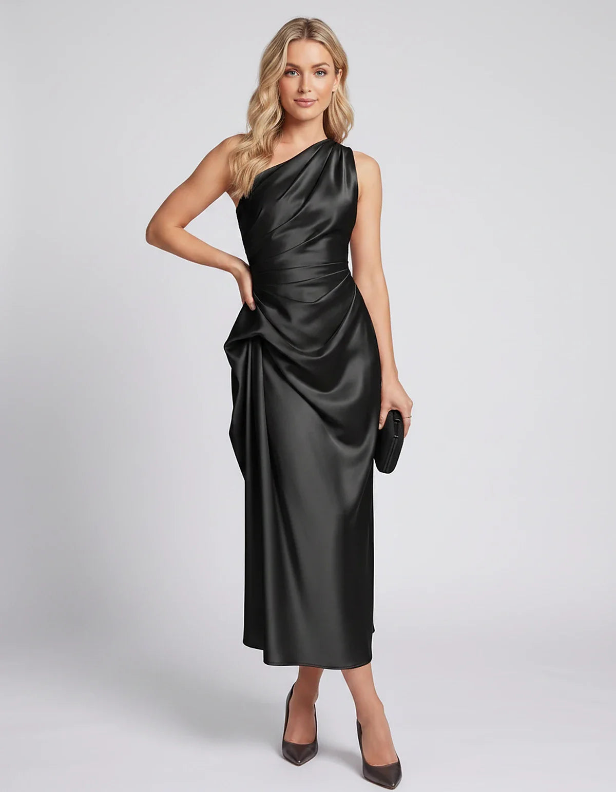 White,black,blue,red,navy,orange,brown,beige Satin Slip Round Neck Sleeveless Midi Dress | Black-Tie Events, Cocktail Hour & | SKU: VD-483920174651208-BLACK-L,VD-483920174651208-BLACK-M,VD-483920174651208-BLACK-S,VD-483920174651208-BLACK-XL,VD-483920174651208-BLACK-XS