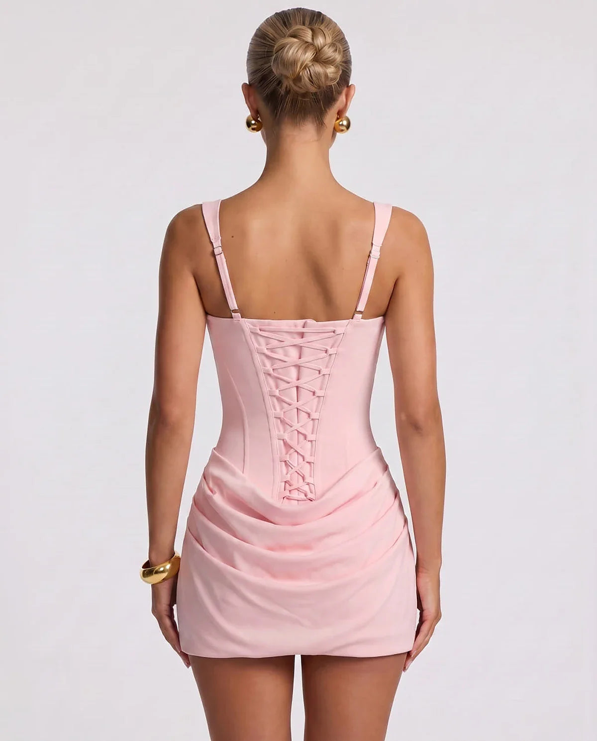Black,red,blue,brown,pink,purple,white,navy,burgundy,yellow,green,beige Satin Skater Square Neck Long Sleeve Mini Dress | Gal | SKU: VM-582741963852147-PINK-L,VM-582741963852147-PINK-M,VM-582741963852147-PINK-S,VM-582741963852147-PINK-XL,VM-582741963852147-PINK-XS