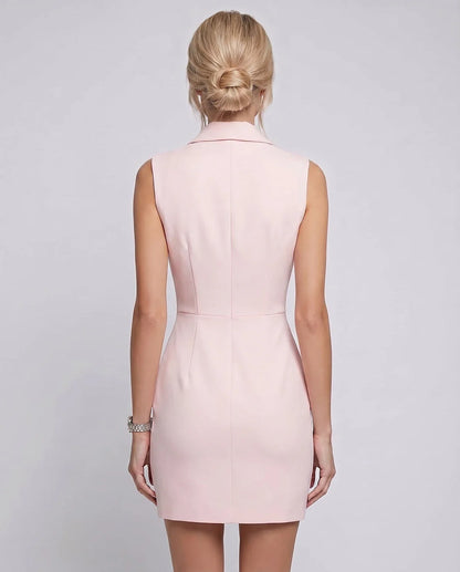White,light Blue,black,pink Skater V-Neck Long Sleeve Mini Dress | Formal Occasions, Party Nights, Daily Wear & Casual Outing | SKU: VD-583920174628451-PINK-L,VD-583920174628451-PINK-M,VD-583920174628451-PINK-S,VD-583920174628451-PINK-XL,VD-583920174628451-PINK-XS
