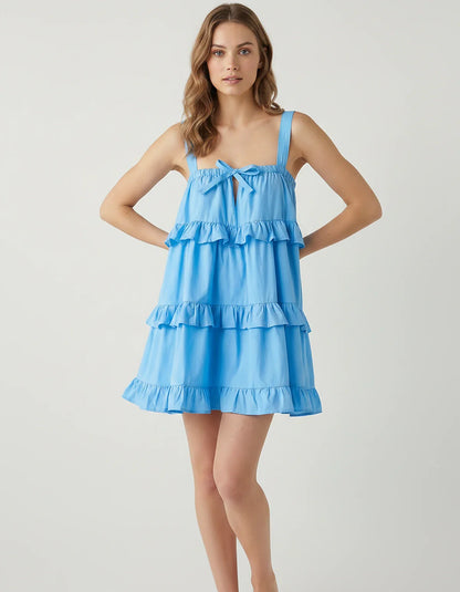 Pink,light Blue,blue,yellow,lilac,white,black,purple Cotton Skater Square Neck Long Sleeve Mini Dress | Black-Tie Events, Cel | SKU: VM-583920174628451-LIGHTBLUE-L,VM-583920174628451-LIGHTBLUE-M,VM-583920174628451-LIGHTBLUE-S,VM-583920174628451-LIGHTBLUE-XL,VM-583920174628451-LIGHTBLUE-XS