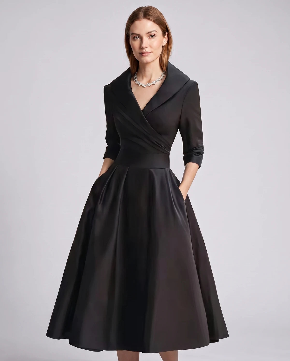 Vendela Midi Dresses — Black