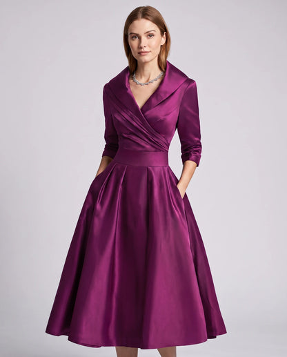 Vendela Midi Dresses — Fuchsia