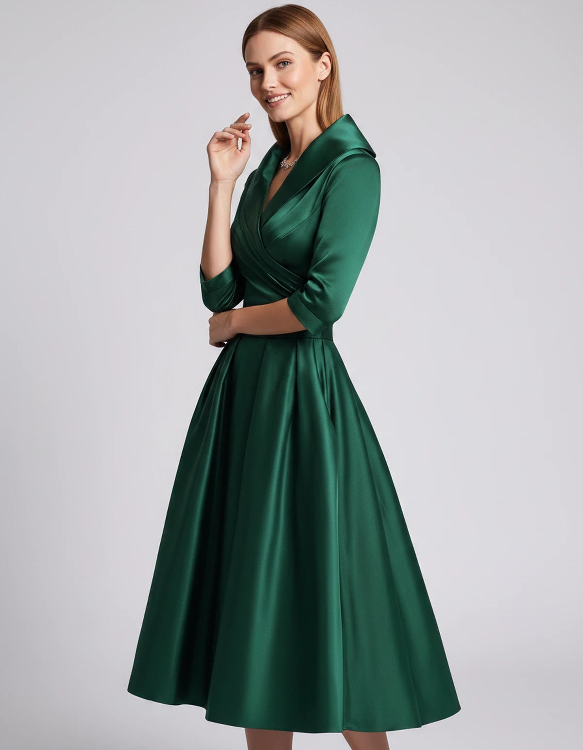 Vendela Midi Dresses — Green | SKU: RB-0a71eb-green-XS,RB-0a71eb-green-S,RB-0a71eb-green-M,RB-0a71eb-green-L,RB-0a71eb-green-XL,RB-0a71eb-green-2XL