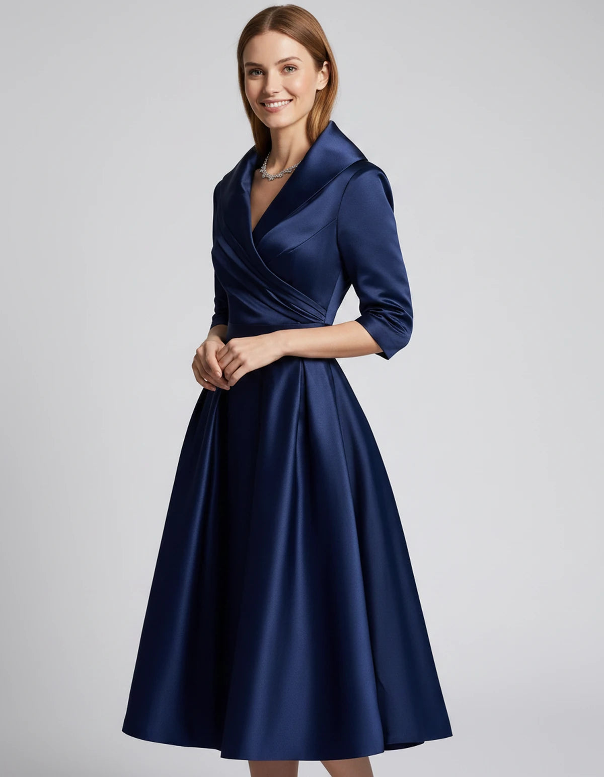 Vendela Midi Dresses — Navy Blue | SKU: RB-0a71eb-navyblue-XS,RB-0a71eb-navyblue-S,RB-0a71eb-navyblue-M,RB-0a71eb-navyblue-L,RB-0a71eb-navyblue-XL,RB-0a71eb-navyblue-2XL