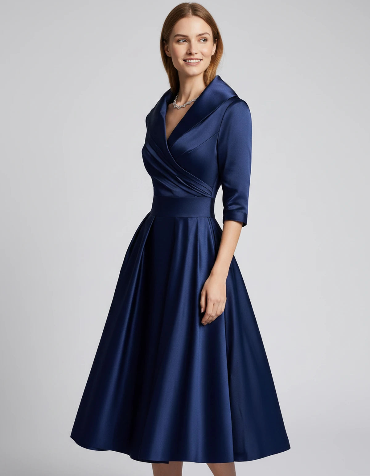 Vendela Midi Dresses — Navy Blue | SKU: RB-0a71eb-navyblue-XS,RB-0a71eb-navyblue-S,RB-0a71eb-navyblue-M,RB-0a71eb-navyblue-L,RB-0a71eb-navyblue-XL,RB-0a71eb-navyblue-2XL