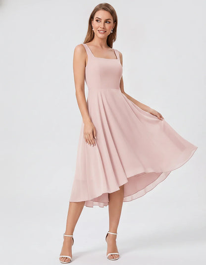 Polyester Chiffon Sleeveless Strapless A-Line Midi Dress for Party, Cocktail, Evening, Wedding Guest, Summer Events & Vacatio | SKU: VD-684275913548126-BLUSH-L,VD-684275913548126-BLUSH-M,VD-684275913548126-BLUSH-S,VD-684275913548126-BLUSH-XL,VD-684275913548126-BLUSH-XS