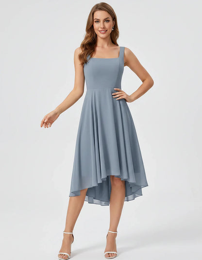 Polyester Chiffon Sleeveless Strapless A-Line Midi Dress for Party, Cocktail, Evening, Wedding Guest, Summer Events & Vacatio | SKU: VD-684275913548126-DUSTYBLUE-L,VD-684275913548126-DUSTYBLUE-M,VD-684275913548126-DUSTYBLUE-S,VD-684275913548126-DUSTYBLUE-XL,VD-684275913548126-DUSTYBLUE-XS