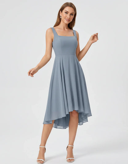 Polyester Chiffon Sleeveless Strapless A-Line Midi Dress for Party, Cocktail, Evening, Wedding Guest, Summer Events & Vacatio | SKU: VD-684275913548126-DUSTYBLUE-L,VD-684275913548126-DUSTYBLUE-M,VD-684275913548126-DUSTYBLUE-S,VD-684275913548126-DUSTYBLUE-XL,VD-684275913548126-DUSTYBLUE-XS
